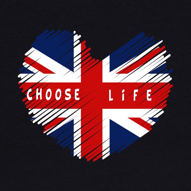 Choose life 80s Cute Heart Style for all.. women mens kids by MIRgallery